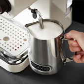 Rozsdamentes acél kávékancsó tejhabosító kancsó hőmérővel - Készítsen tökéletes habot a Cappuccino kávéhoz 350 ml 550 ml