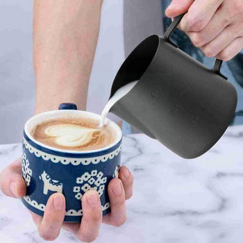 350/600ML Αντικολλητική στάμνα με αφρώδη γάλακτος Espresso Cappuccino Latte Craft Barista Frothing Coffee Jug Cream S6A8