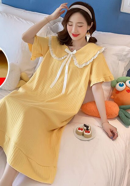 Нов модел дамска нощница с къс ръкав за кърмачки