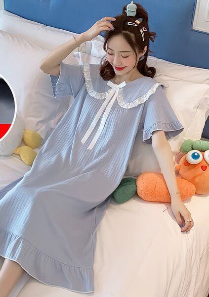 Нов модел дамска нощница с къс ръкав за кърмачки