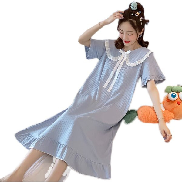 Нов модел дамска нощница с къс ръкав за кърмачки