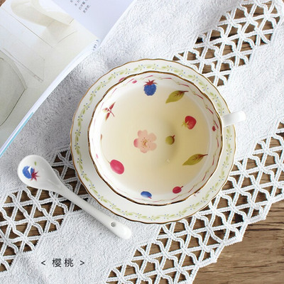 Europos stiliaus gėlių dizaino kavos rinkinys 150 ml arbatos rinkinys Phnom Penh keramikinis kavos puodelis ir lėkštė arbatai Time Bone China