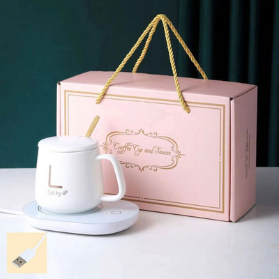 Elektrinis puodelio šildytuvo padėklas Stalinis arbatos pastovios temperatūros kavos puodelis Pieno puodelio šildytuvas Padėklas Keraminis puodelis Šildymo padėklas Biuras