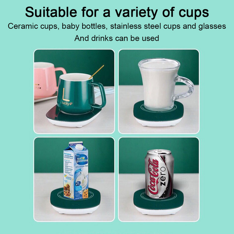 Elektrinis puodelio šildytuvo padėklas Stalinis arbatos pastovios temperatūros kavos puodelis Pieno puodelio šildytuvas Padėklas Keraminis puodelis Šildymo padėklas Biuras