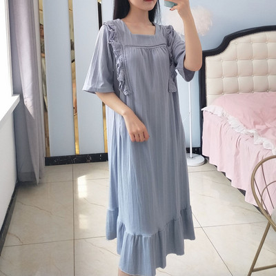 Дамска нощница с дълъг ръкав за кърмачки