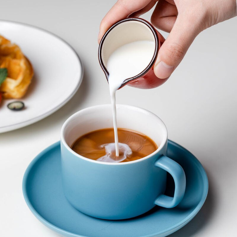 2 τμχ Μίνι Κεραμική Κανάτα Γάλα με Λαβή Αξεσουάρ Καφέ Φλιτζάνι Σάλτσα Κεραμικό Μπολ Καρυκεύματα Εργαλεία κουζίνας