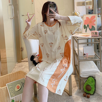 Cămașă de noapte casual pentru alăptare, cu mânecă lungă