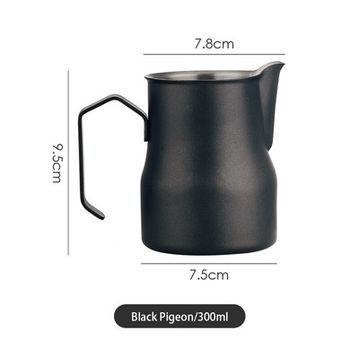 350 ml-es rozsdamentes acél tejhabos kancsó eszpresszó kávé tejeskávé cappuccino habos kancsó csésze krémhabosító kancsó