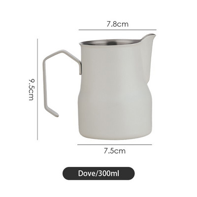 350 ml-es rozsdamentes acél tejhabos kancsó eszpresszó kávé tejeskávé cappuccino habos kancsó csésze krémhabosító kancsó