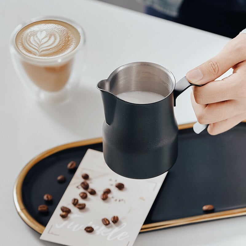350 ml-es rozsdamentes acél tejhabos kancsó eszpresszó kávé tejeskávé cappuccino habos kancsó csésze krémhabosító kancsó