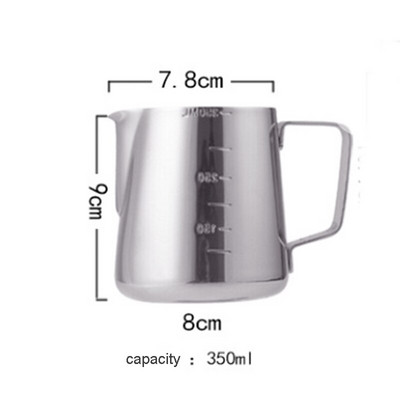350/600/1000 rozsdamentes acél húzó virág Kávéscsésze Cappuccino tejszínhabos bögre tejhabos kancsó Thermo Latte Art