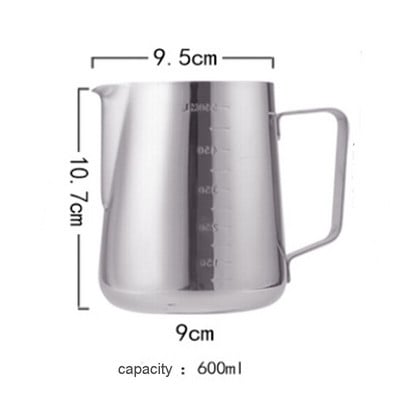350/600/1000 rozsdamentes acél húzó virág Kávéscsésze Cappuccino tejszínhabos bögre tejhabos kancsó Thermo Latte Art