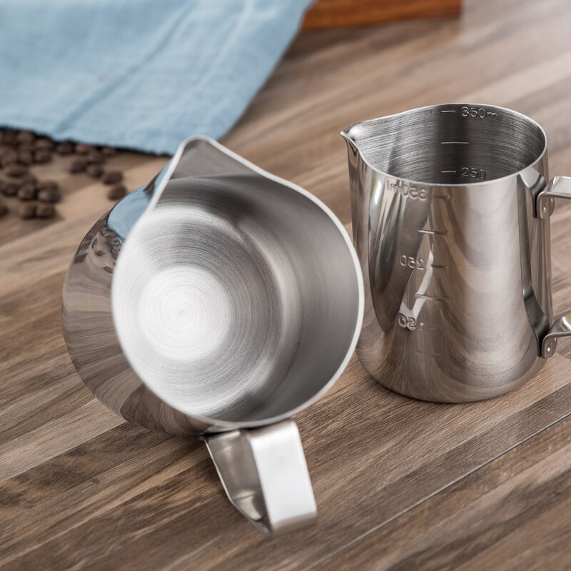 Minőségi rozsdamentes acél kávéscsésze Pull Flower Szerszámok Moka Pot Milk Shake Hab Fancy Cup Kávékészülék Tejkancsó Kávézó Konyha