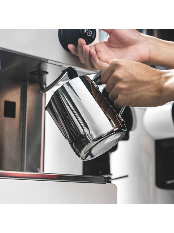 Rozsdamentes acél tejhabos kancsó Eszpresszó gőz kávé Barista Craft Latte Cappuccino tejszínhabos kancsó