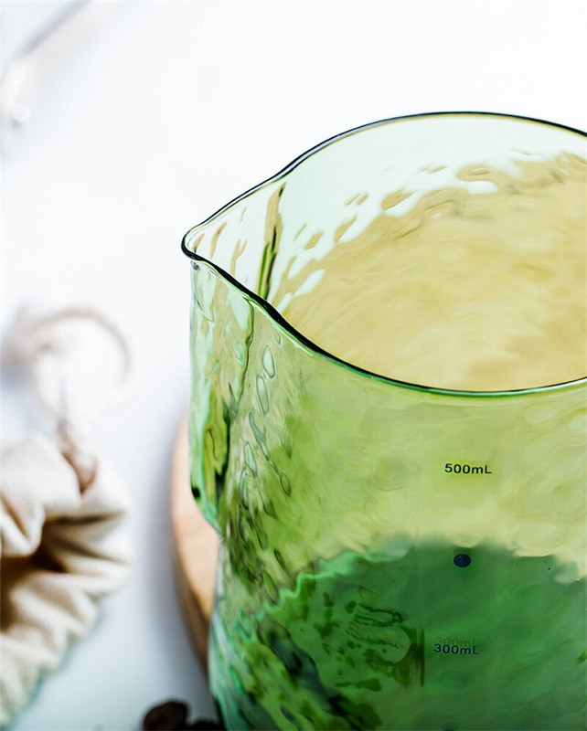 Magas boroszilikát üvegből készült tejhabosító kancsó, 20 oz/600 ml eszpresszó kávé Barista latte cappuccino tejszínhabosító kancsó
