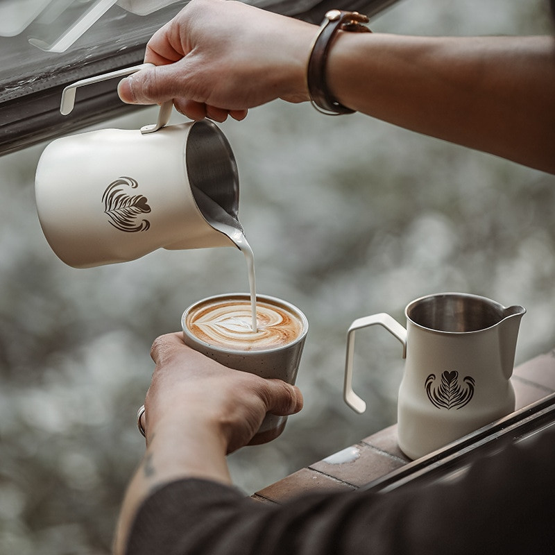 350 ml és 500 ml rozsdamentes acél Espumador Leche tejhabosító kancsók eszpresszó cappuccino csésze kávészolgáltatások Barista exkluzív eszközök