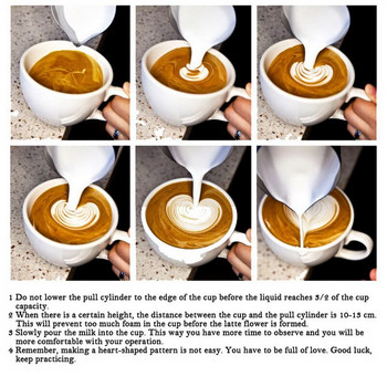 Αφρώδης κανάτα γάλακτος από ανοξείδωτο ατσάλι Εσπρέσο για καφέ Barista Craft Latte Cappuccino Milk Cream Cup Αφρώδη κανάτα κανάτα