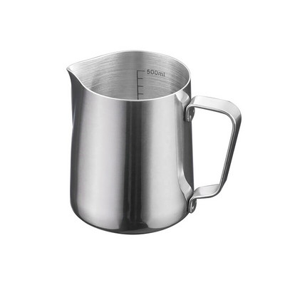 Rozsdamentes acél kávé tejhabosító vízforraló beépített hőmérővel vagy mérleg Espresso Latte Art és tejhabos kancsó csészével