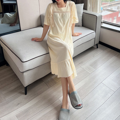 Дамска нощница с дълъг ръкав и копчета -подходяща за бременни