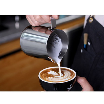 Αφρώδης στάμνα από ανοξείδωτο ατσάλι Craft Espresso Coffee Barista Latte Cappuccino Milk Cream Κύπελλο κανάτα με αφρό