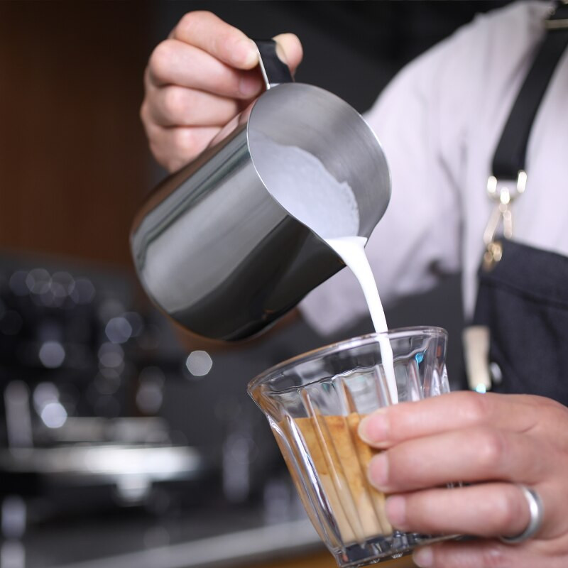 Rozsdamentes acél habosító kancsó Kézműves eszpresszó kávé Barista tejeskávé cappuccino tejszínes csésze habosító kancsó