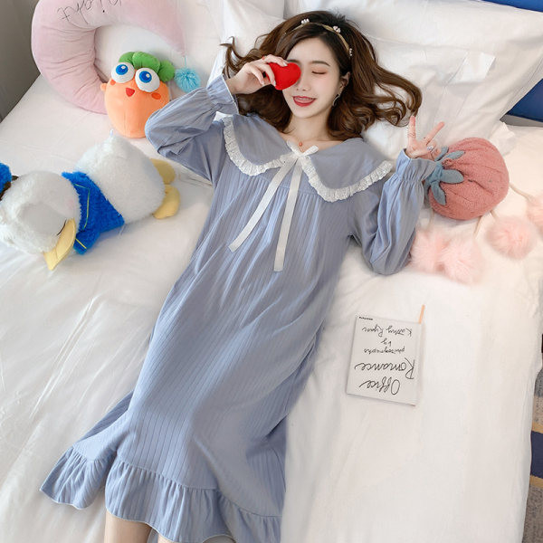 Модерна дамска нощница с панделка  -подходяща за кърмачки