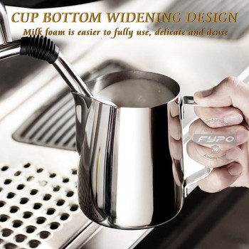Από ανοξείδωτο ατσάλι για αφρό καφέ Pitcher Cup Coffee 350/600ml Jug Milk Cups Milk Frother with Scale Latte Art