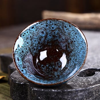 Променлива глазура Сервиз за чай чаши temmoku glaze Yohen temmoku Colorful Transmutation glaze Jun порцеланова купа Чаша за чай Керамична чаша за чай