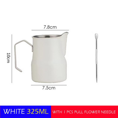 1 buc borcan de spumare a laptelui ulcior cu ac de flori de tragere Accesorii pentru cafea Unelte pentru barista Home Cafe 325/450ml Artizanat Latte Art DIY