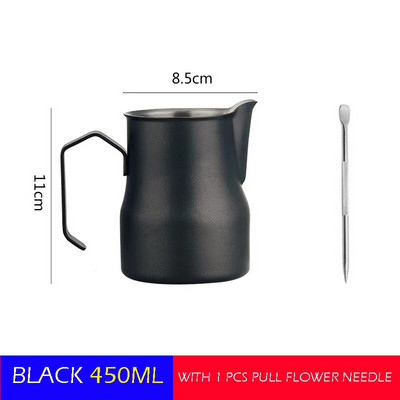 1 buc borcan de spumare a laptelui ulcior cu ac de flori de tragere Accesorii pentru cafea Unelte pentru barista Home Cafe 325/450ml Artizanat Latte Art DIY