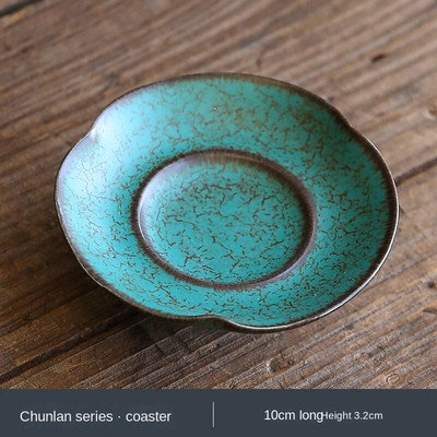 Порцеланов сервиз за чай Kung Fu Чаша за чай Домакинска пещ Изпечена ретро чаша за чай Spearmint Master Cup Малки единични чаши Подложки за чаши