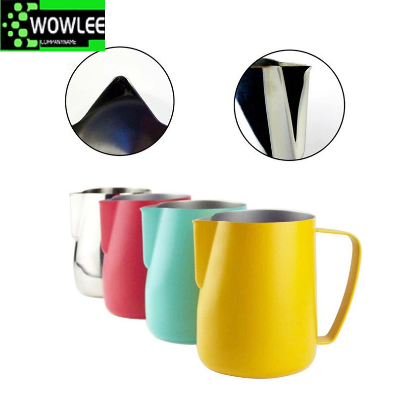 0,3–0,6 l pieno ąsotis nerūdijančio plieno putų ąsotis Ištraukite gėlių puodelį Kavos pieno putų plakiklis Latte Art pieno putų įrankis Kavos reikmenys