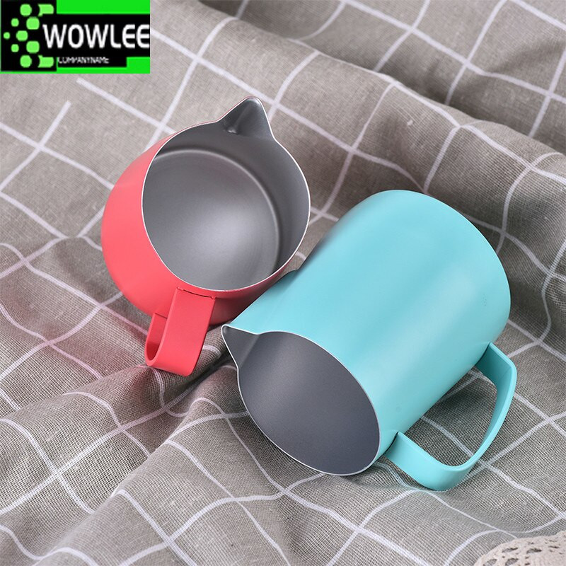 0,3–0,6 l pieno ąsotis nerūdijančio plieno putų ąsotis Ištraukite gėlių puodelį Kavos pieno putų plakiklis Latte Art pieno putų įrankis Kavos reikmenys