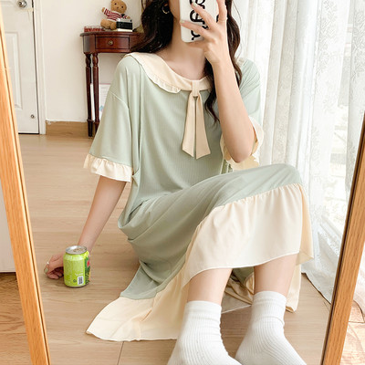 Нов модел дамска нощница с 3/4 ръкави -подходяща за кърмачки