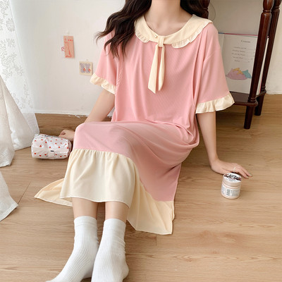 Нов модел дамска нощница с 3/4 ръкави -подходяща за кърмачки