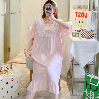 Нов модел дамска нощница с 3/4 ръкави -подходяща за кърмачки