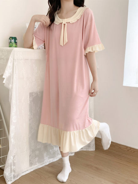 Нов модел дамска нощница с 3/4 ръкави -подходяща за кърмачки