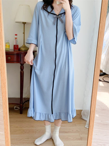 Нов модел дамска нощница с 3/4 ръкави -подходяща за кърмачки