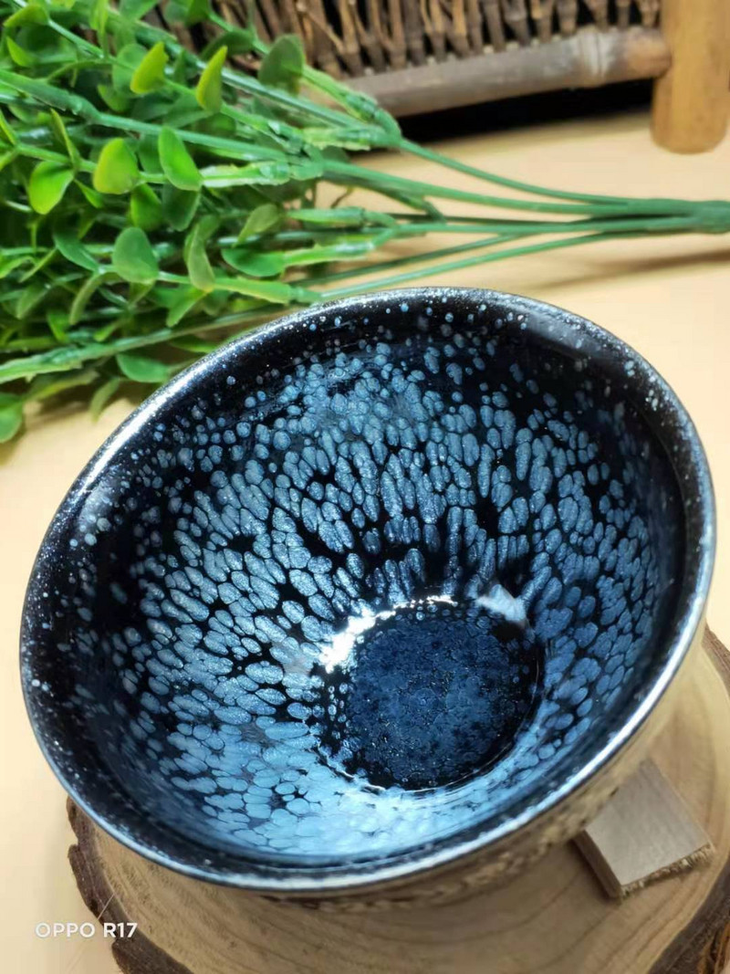 Jianzhan porcelianinis arbatos puodelis Kinijos Kung Fu arbatos rinkinys Keraminis arbatos puodelis Mažas Tenmoku arbatos dubuo Rankų darbo graži meistriška dovana