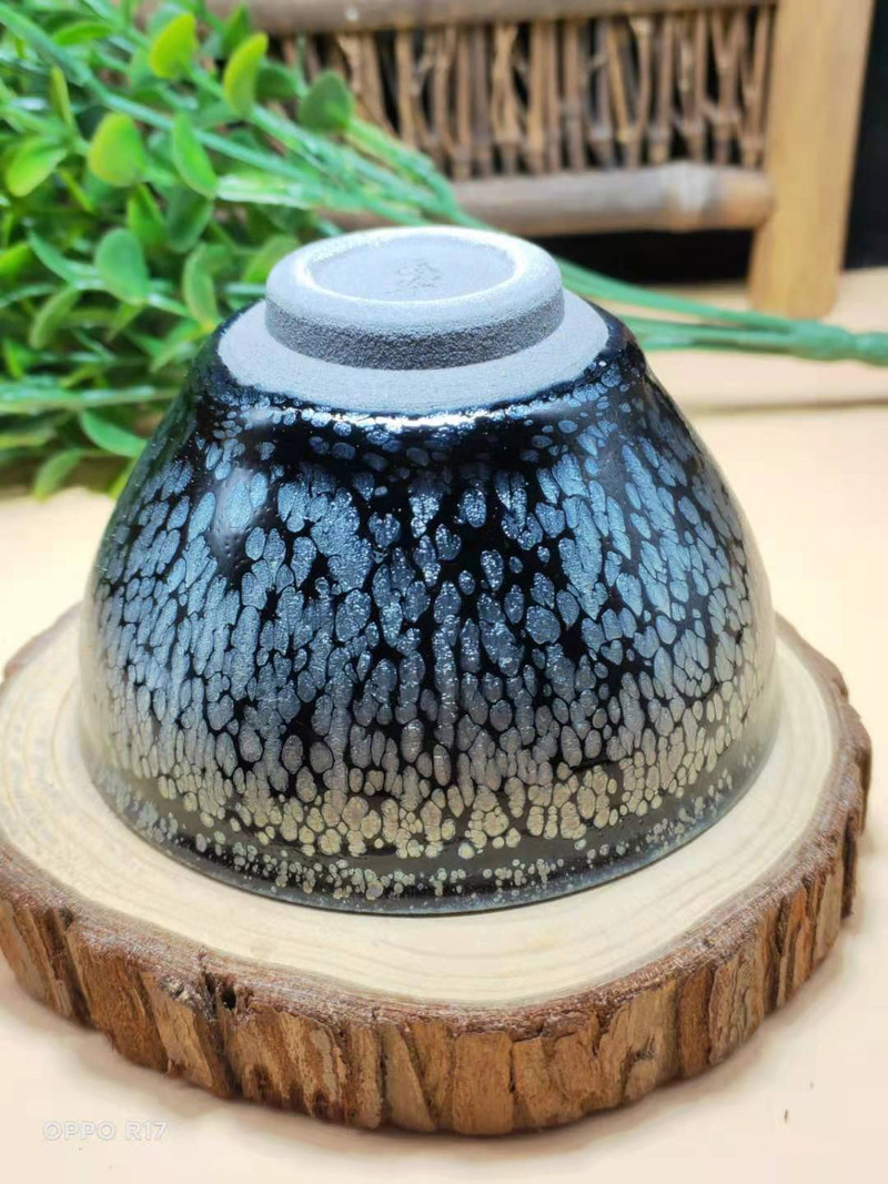 Jianzhan porcelianinis arbatos puodelis Kinijos Kung Fu arbatos rinkinys Keraminis arbatos puodelis Mažas Tenmoku arbatos dubuo Rankų darbo graži meistriška dovana