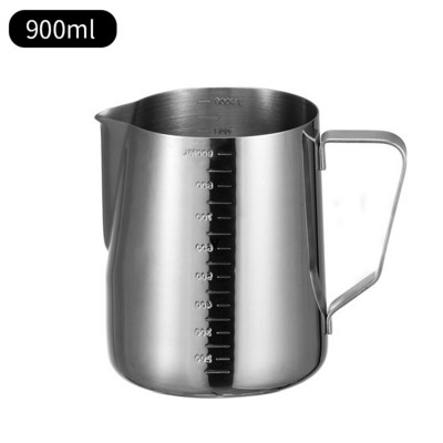 350/550/900 ml-es rozsdamentes acél tejhabosító kézműves tejeskávé-kancsó kávéfőzővel, kihúzható virágkannákkal mérőpohár bögre
