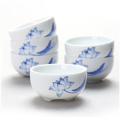 6 бр./компл. Китайска керамична чаша за чай Напукана с лед чаша с глазура Кунг-фу чайник Малка порцеланова купа за чай Чаша за чай Аксесоари за пиене