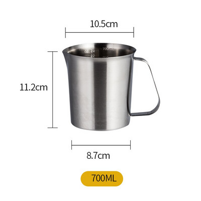 500ml 700ml 1000ml 1500ml 2000ml oțel inoxidabil cană cu lapte antiaderență cu flori de cafea cappuccino latte art