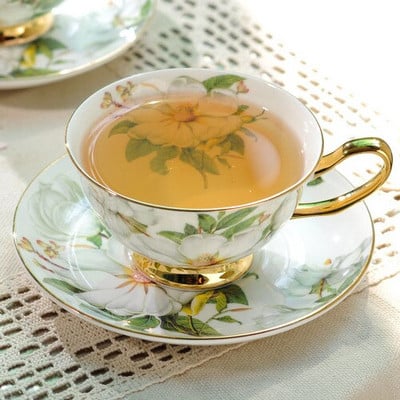 Camellia angol kávéscsésze készlet eszpresszó csészék házi kerámia európai délutáni teás csésze készlet díszdoboz csomagolás barátnő ajándékok