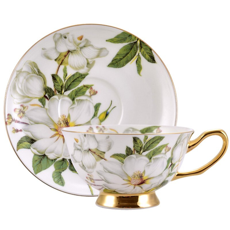 Camellia angol kávéscsésze készlet eszpresszó csészék házi kerámia európai délutáni teás csésze készlet díszdoboz csomagolás barátnő ajándékok