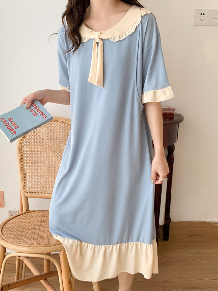 Дамска нощница с 3/4 ръкави за кърмачки