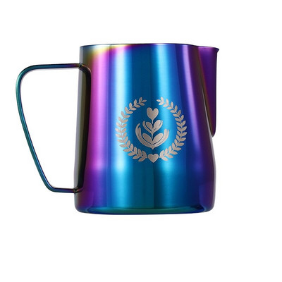 Urcică pentru spumare a laptelui, ulcior de lapte pentru aburire din oțel inoxidabil ulcior pentru aburire pentru espresso ulcior pentru spumare pentru cappuccino latte Art Cup