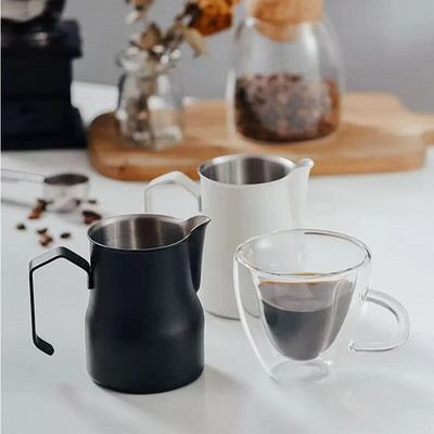 Kézműves Latte Art barkácsolás cappuccino tejelválasztó kávé edénytartó kancsó habosító Barista eszközök Kávétartozékok 325/450ml