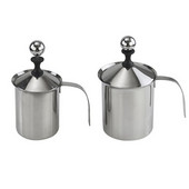 400/800 ml rankinis pieno putų plakiklis nerūdijančio plieno pieno putos dvigubo tinklelio kavos putų puodo puodelis kapučino pieno grietinėlės