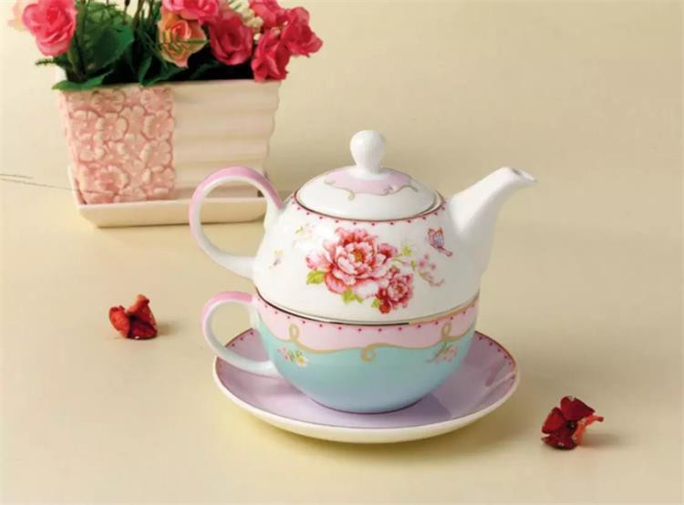 Didžiosios Britanijos kūrybinis arbatinukas kavos puodelio puodo rinkinys Keraminis virdulys gėlių arbatos rinkinys Vaiko motinos puodas vieno asmens puodelio puodo diržo filtro anga